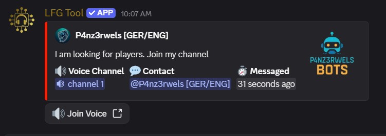LFG Message